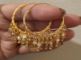 Gold Jhumka Hoops Designs